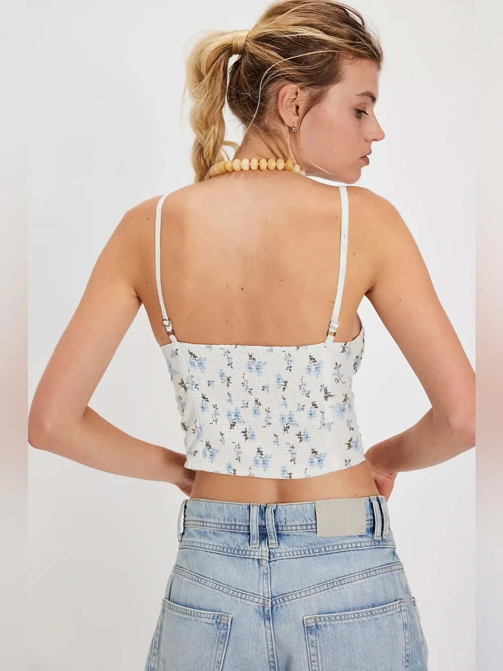 NWT! FP Free People Wild Flowers Embroidered Bustier Sz Small
